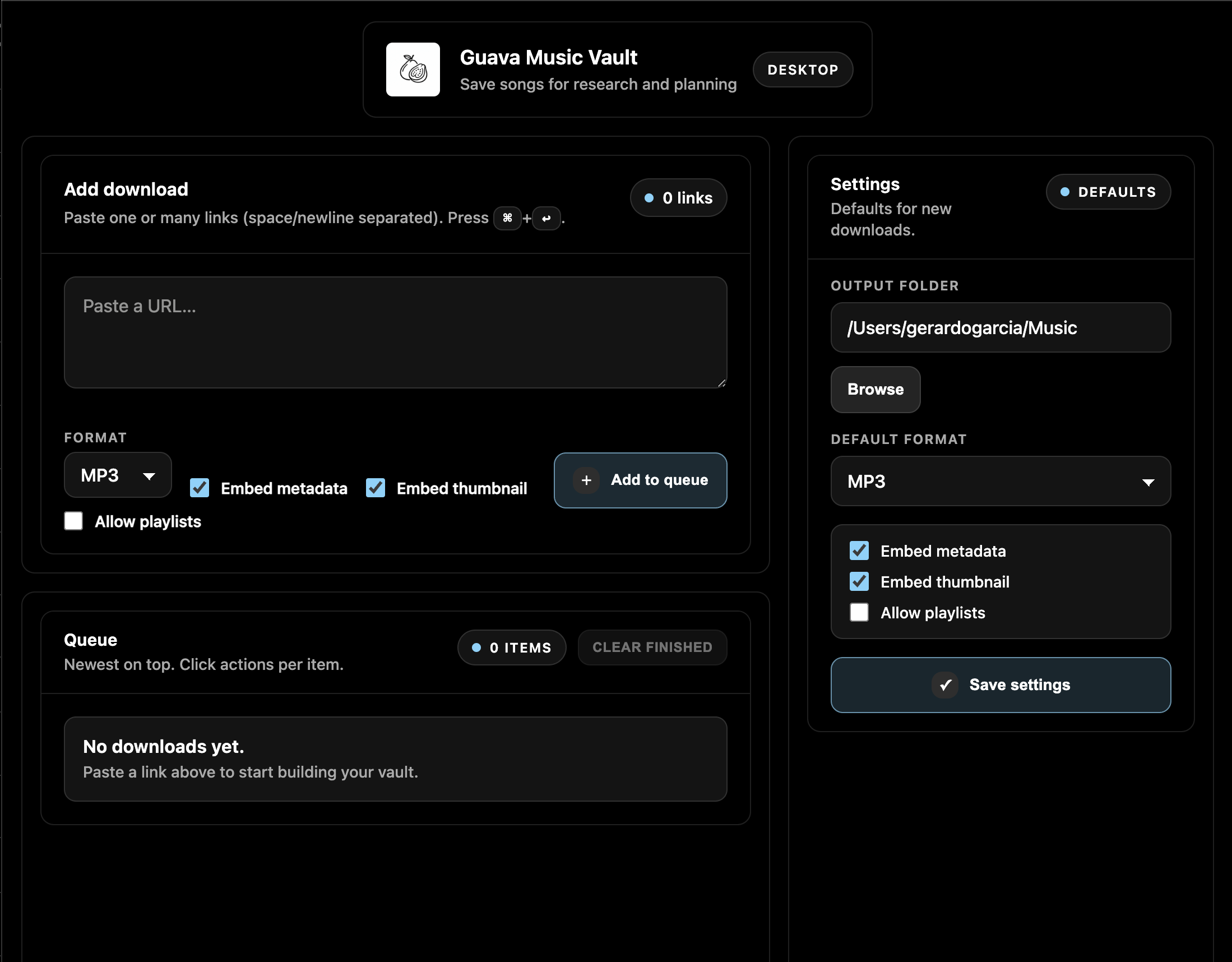 Guava Music Vault Pro screenshot